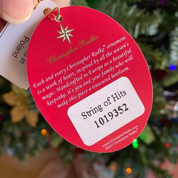 Christopher Radko The Beatles String of Hits GUITAR ornament small NEW - Picture 7 of 8